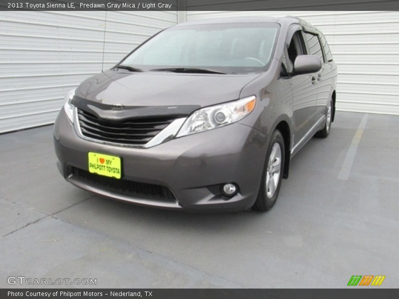 Predawn Gray Mica / Light Gray 2013 Toyota Sienna LE