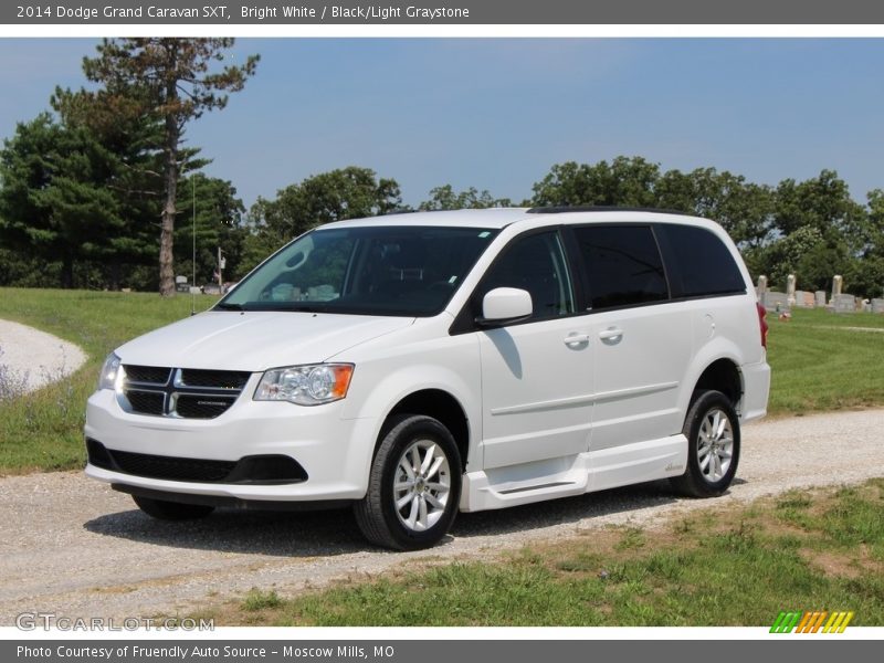 Bright White / Black/Light Graystone 2014 Dodge Grand Caravan SXT