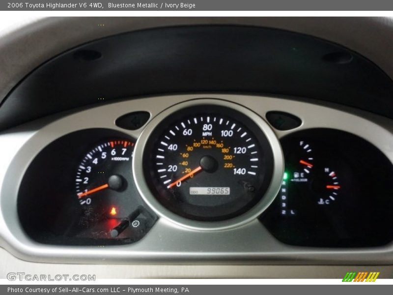 Bluestone Metallic / Ivory Beige 2006 Toyota Highlander V6 4WD