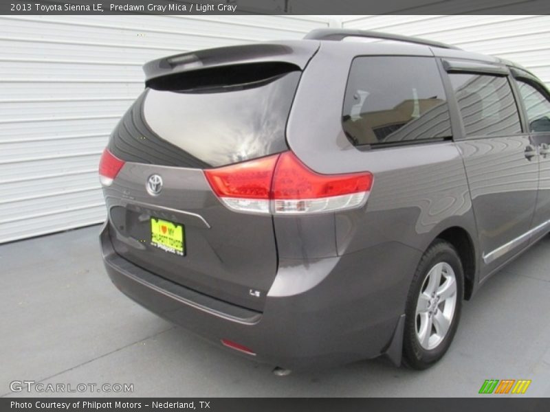 Predawn Gray Mica / Light Gray 2013 Toyota Sienna LE