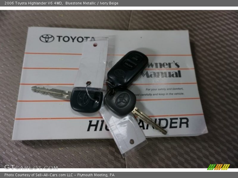 Bluestone Metallic / Ivory Beige 2006 Toyota Highlander V6 4WD