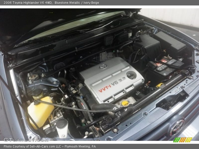Bluestone Metallic / Ivory Beige 2006 Toyota Highlander V6 4WD