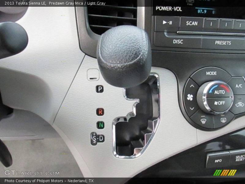 Predawn Gray Mica / Light Gray 2013 Toyota Sienna LE
