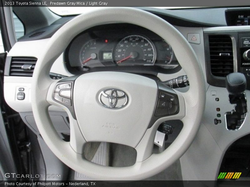 Predawn Gray Mica / Light Gray 2013 Toyota Sienna LE