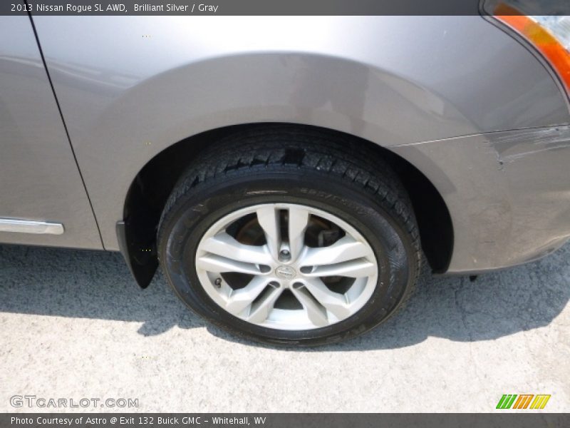 Brilliant Silver / Gray 2013 Nissan Rogue SL AWD