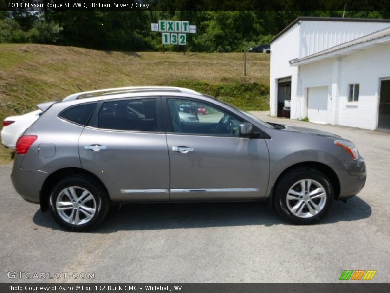 Brilliant Silver / Gray 2013 Nissan Rogue SL AWD