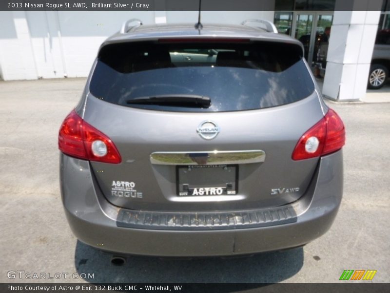 Brilliant Silver / Gray 2013 Nissan Rogue SL AWD