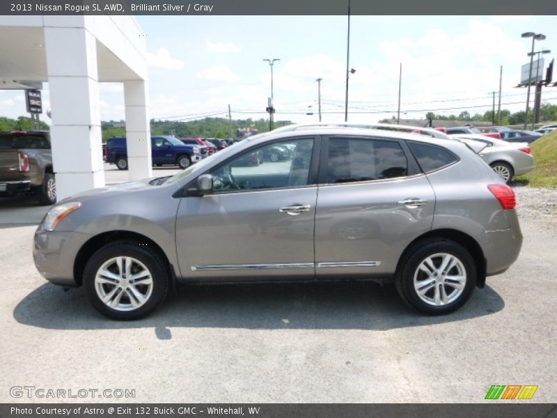 Brilliant Silver / Gray 2013 Nissan Rogue SL AWD