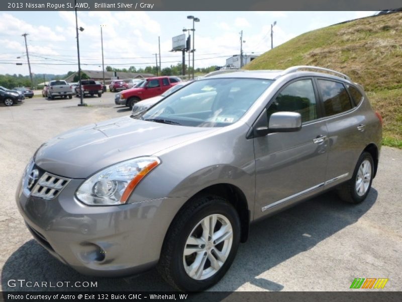 Brilliant Silver / Gray 2013 Nissan Rogue SL AWD