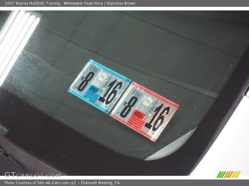 Whitewater Pearl Mica / Espresso Brown 2007 Mazda MAZDA5 Touring