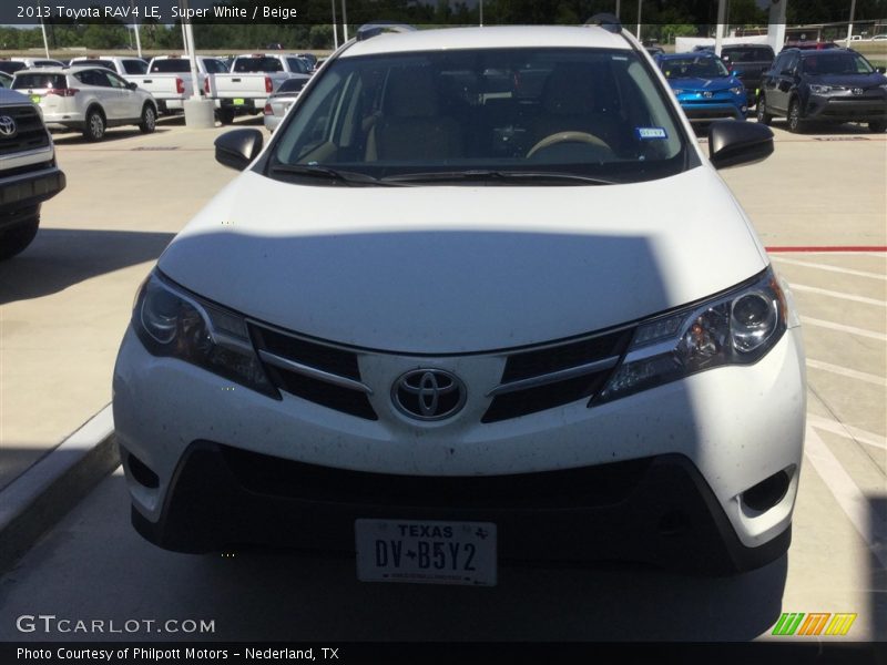 Super White / Beige 2013 Toyota RAV4 LE