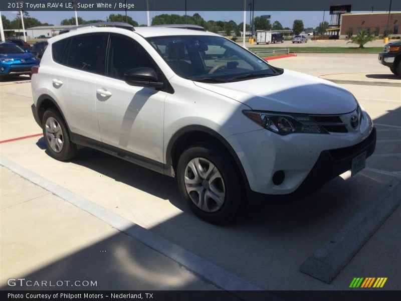 Super White / Beige 2013 Toyota RAV4 LE