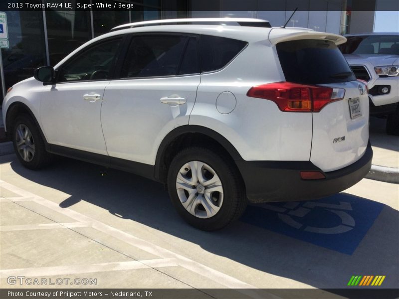 Super White / Beige 2013 Toyota RAV4 LE