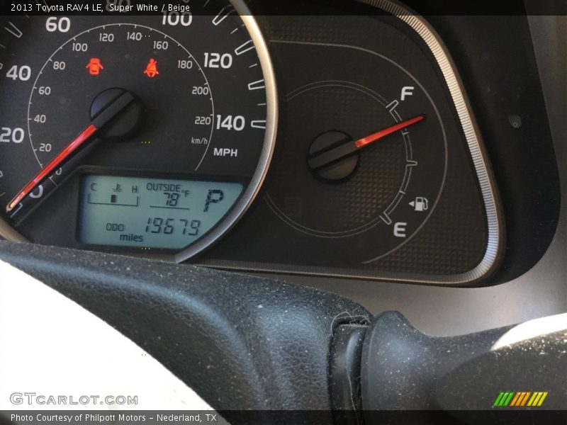 Super White / Beige 2013 Toyota RAV4 LE