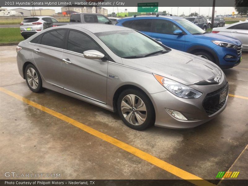 Harbor Gray Metallic / Gray 2013 Hyundai Sonata Hybrid Limited