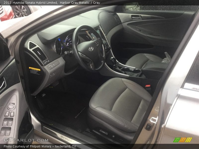 Harbor Gray Metallic / Gray 2013 Hyundai Sonata Hybrid Limited