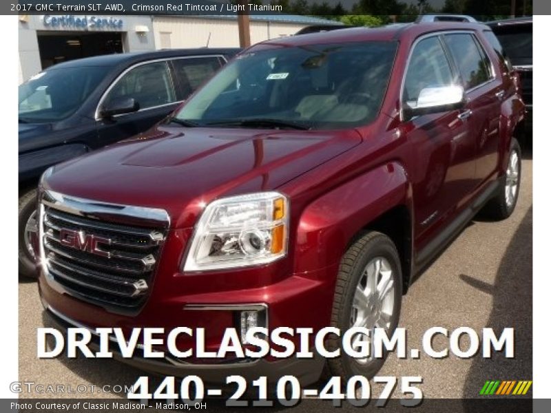 Crimson Red Tintcoat / Light Titanium 2017 GMC Terrain SLT AWD