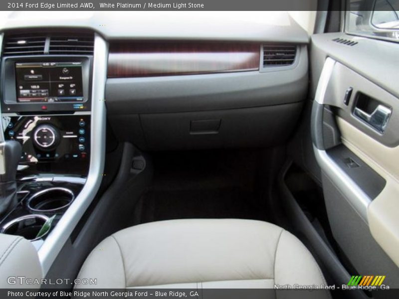 White Platinum / Medium Light Stone 2014 Ford Edge Limited AWD