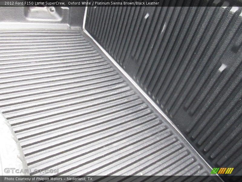Oxford White / Platinum Sienna Brown/Black Leather 2012 Ford F150 Lariat SuperCrew