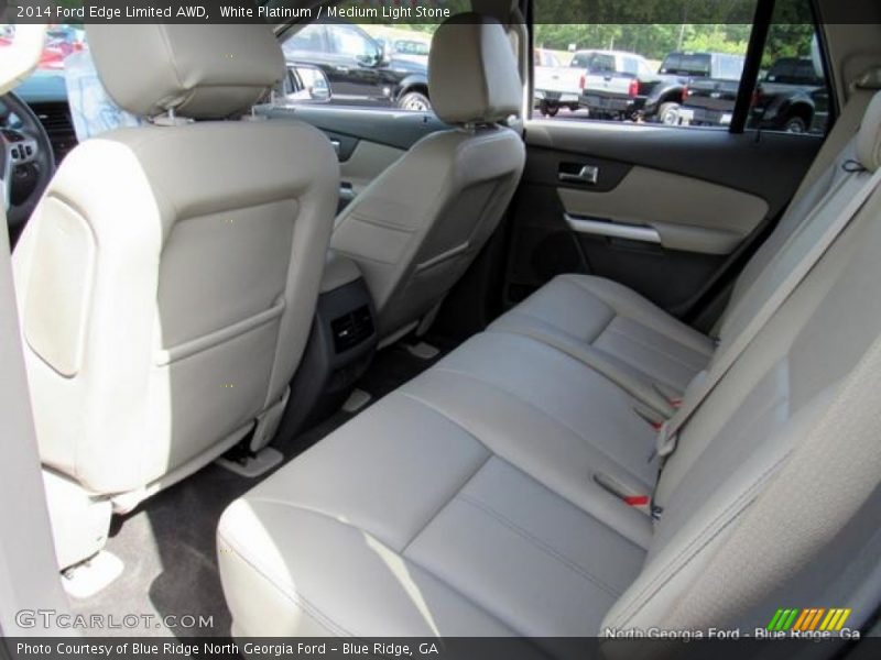 White Platinum / Medium Light Stone 2014 Ford Edge Limited AWD