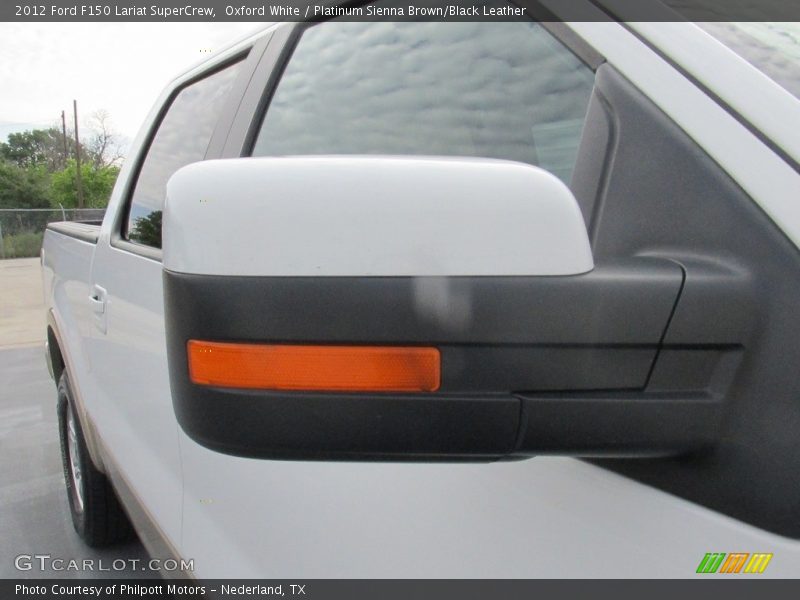 Oxford White / Platinum Sienna Brown/Black Leather 2012 Ford F150 Lariat SuperCrew