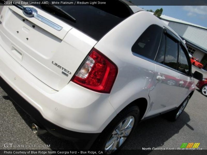 White Platinum / Medium Light Stone 2014 Ford Edge Limited AWD