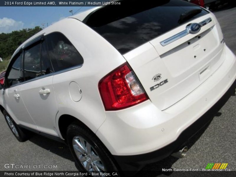 White Platinum / Medium Light Stone 2014 Ford Edge Limited AWD