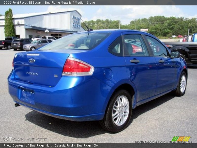 Blue Flame Metallic / Medium Stone 2011 Ford Focus SE Sedan