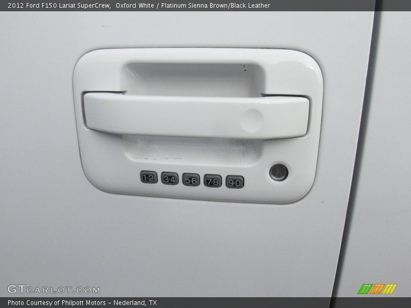Oxford White / Platinum Sienna Brown/Black Leather 2012 Ford F150 Lariat SuperCrew