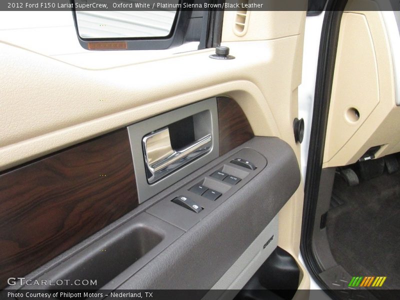 Oxford White / Platinum Sienna Brown/Black Leather 2012 Ford F150 Lariat SuperCrew