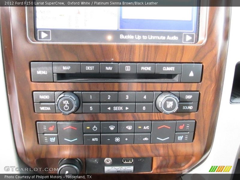 Oxford White / Platinum Sienna Brown/Black Leather 2012 Ford F150 Lariat SuperCrew