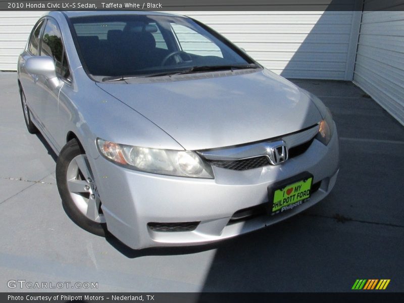 Taffeta White / Black 2010 Honda Civic LX-S Sedan
