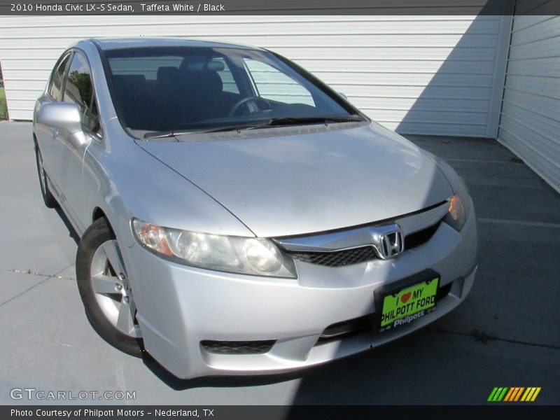 Taffeta White / Black 2010 Honda Civic LX-S Sedan