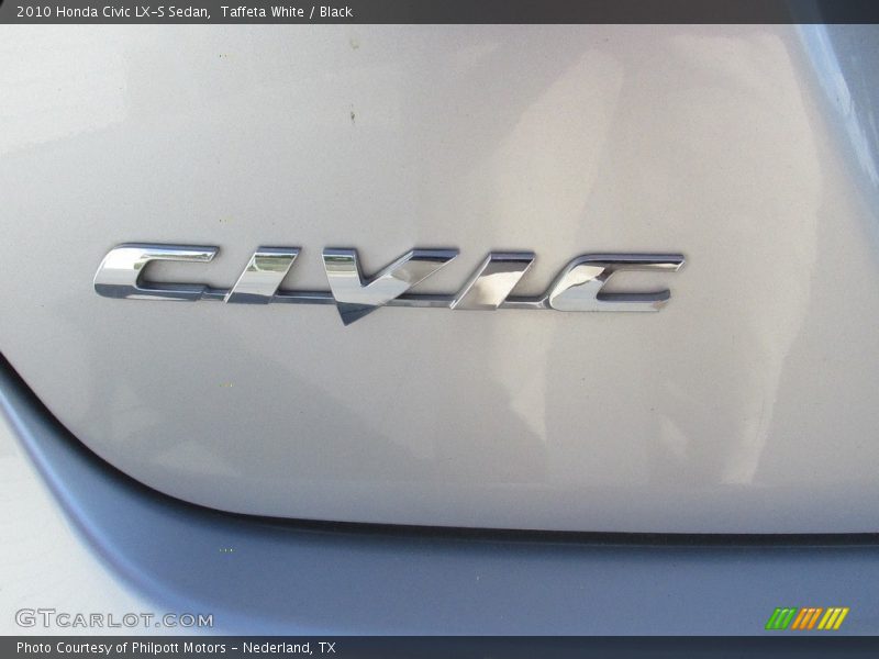 Taffeta White / Black 2010 Honda Civic LX-S Sedan
