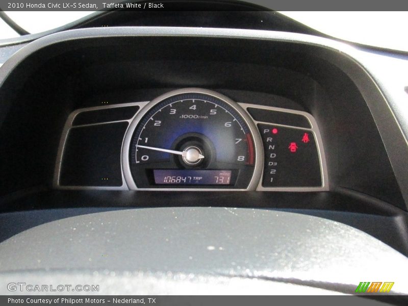 Taffeta White / Black 2010 Honda Civic LX-S Sedan