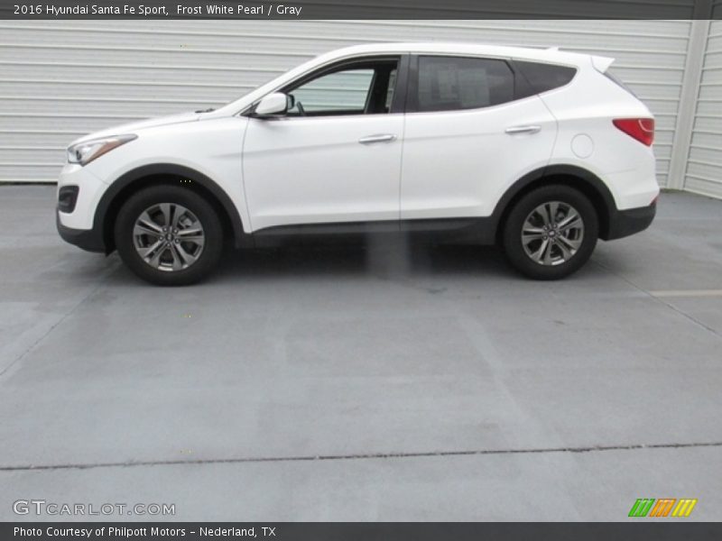 Frost White Pearl / Gray 2016 Hyundai Santa Fe Sport