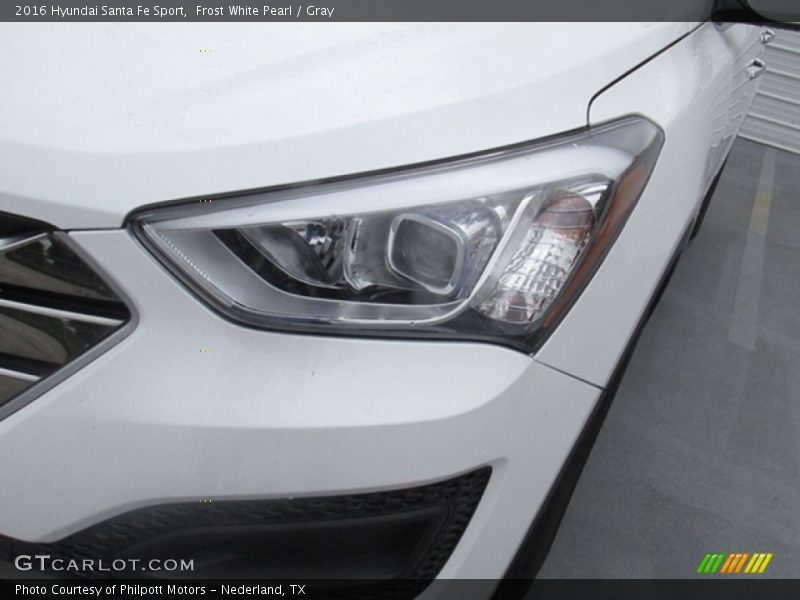 Frost White Pearl / Gray 2016 Hyundai Santa Fe Sport