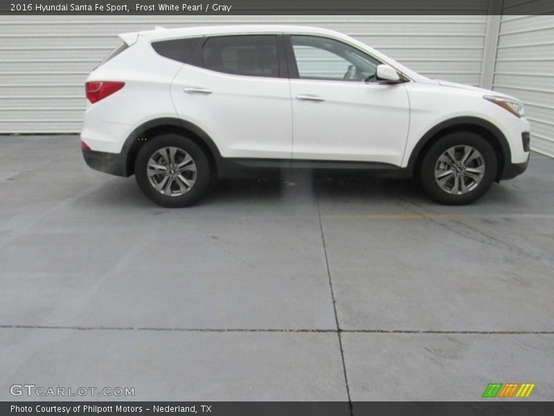 Frost White Pearl / Gray 2016 Hyundai Santa Fe Sport