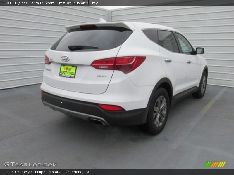 Frost White Pearl / Gray 2016 Hyundai Santa Fe Sport