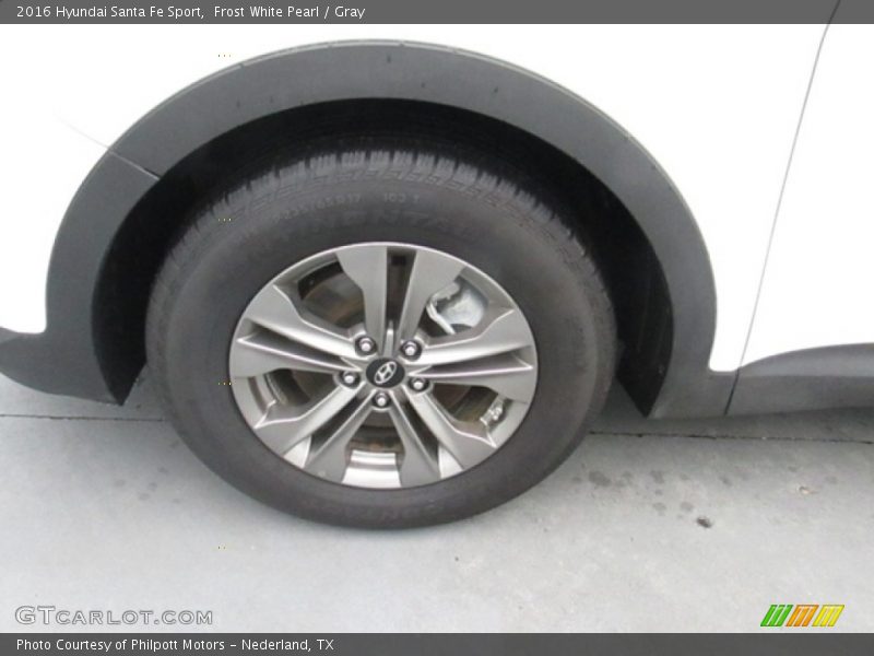 Frost White Pearl / Gray 2016 Hyundai Santa Fe Sport