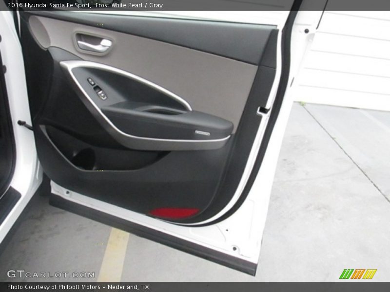 Frost White Pearl / Gray 2016 Hyundai Santa Fe Sport
