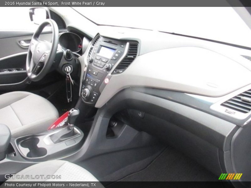 Frost White Pearl / Gray 2016 Hyundai Santa Fe Sport