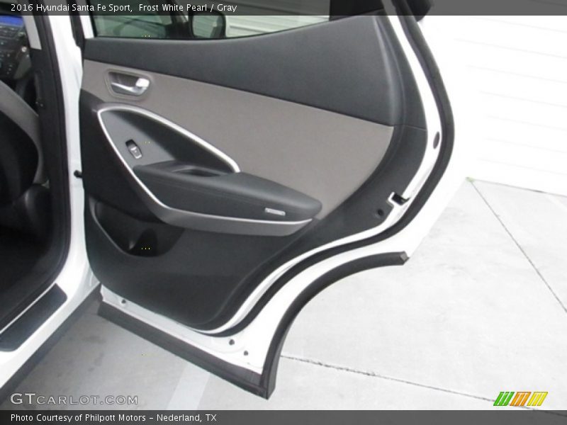 Frost White Pearl / Gray 2016 Hyundai Santa Fe Sport