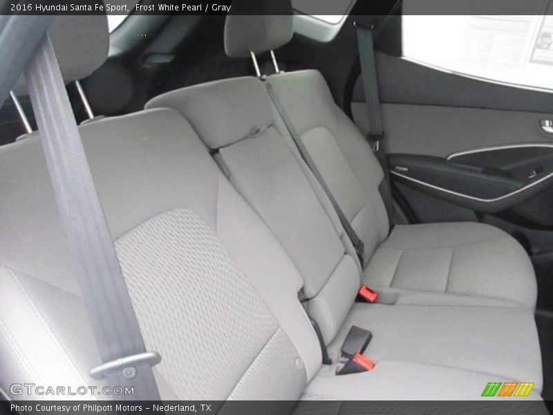 Frost White Pearl / Gray 2016 Hyundai Santa Fe Sport
