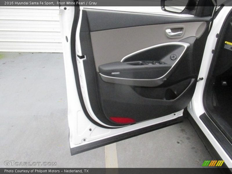 Frost White Pearl / Gray 2016 Hyundai Santa Fe Sport