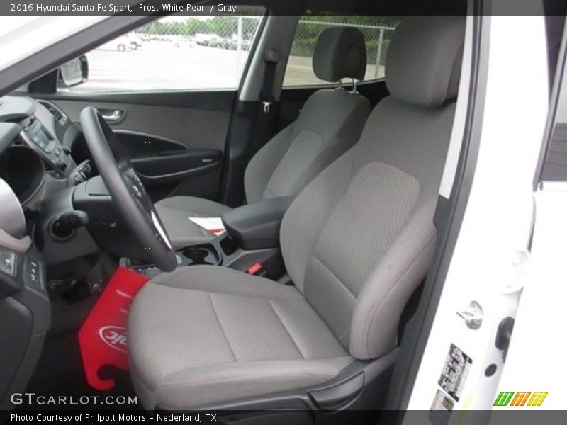 Frost White Pearl / Gray 2016 Hyundai Santa Fe Sport