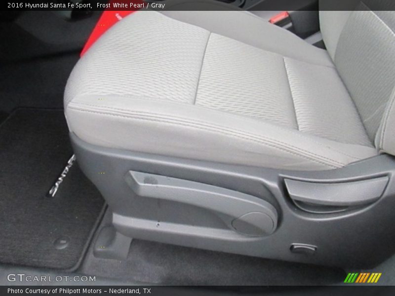 Frost White Pearl / Gray 2016 Hyundai Santa Fe Sport