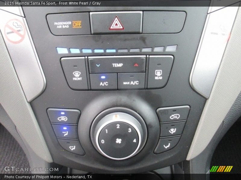 Frost White Pearl / Gray 2016 Hyundai Santa Fe Sport