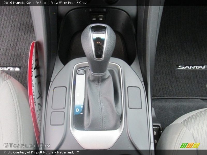Frost White Pearl / Gray 2016 Hyundai Santa Fe Sport