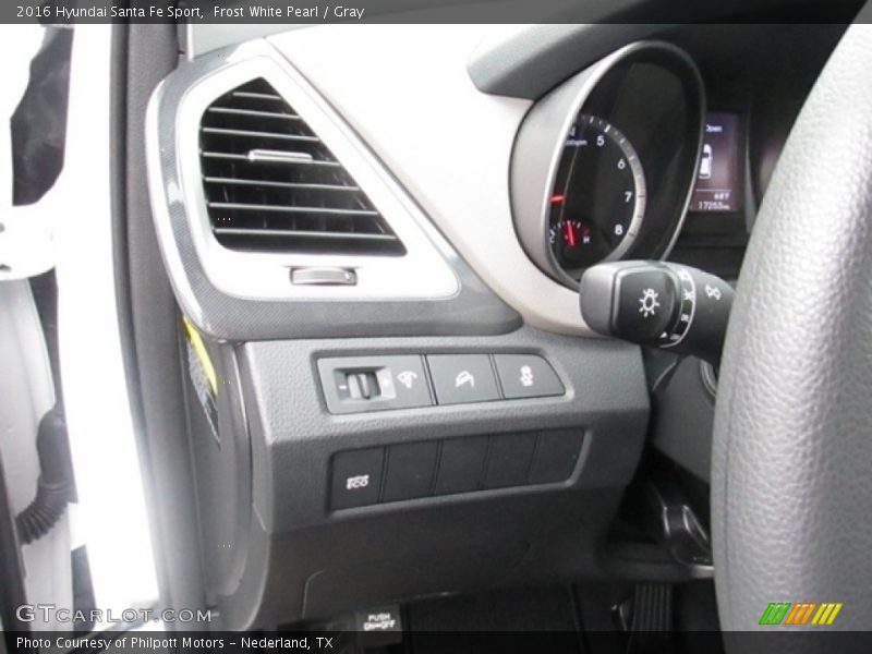 Frost White Pearl / Gray 2016 Hyundai Santa Fe Sport